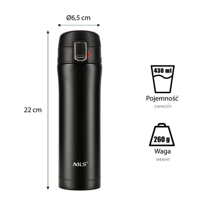 Black Thermal Cup, 10 oz, Insulated