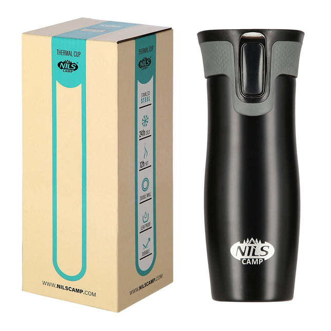 Black Thermal Cup, 300ml, Double-Walled