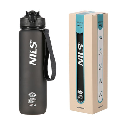 Black Tritan Water Bottle – Durable, BPA-Free, 750ml
