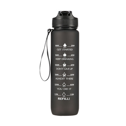 Black Tritan Water Bottle – Durable, BPA-Free, 750ml