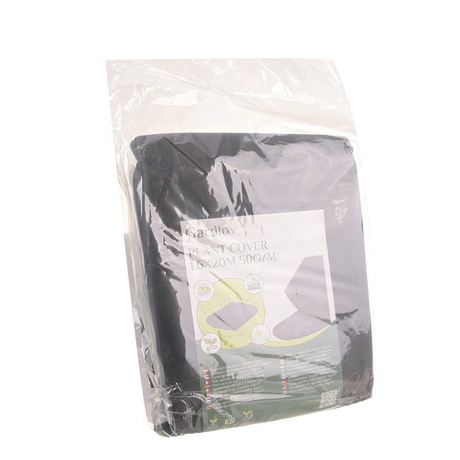 Black UV-Stabilized Weed Control Mat 1.6x20m 50g/m²