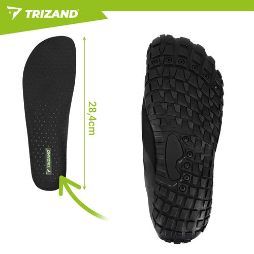 Black Water Shoes, Size 44, 5mm Anti-Slip Sole