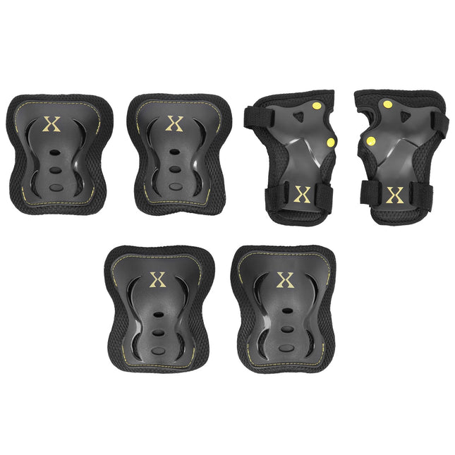 Black-Yellow H320 Size L Protective Gear Set