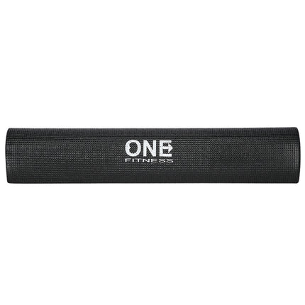Black Yoga Mat, Non-Slip, 6mm Thickness