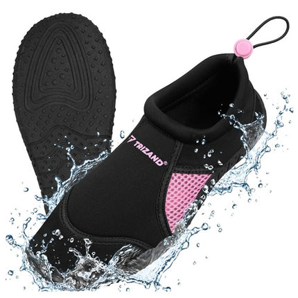 Black and Pink Non-Slip Water Shoes, Size 37