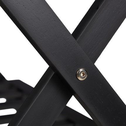 Black bamboo suitcase rack