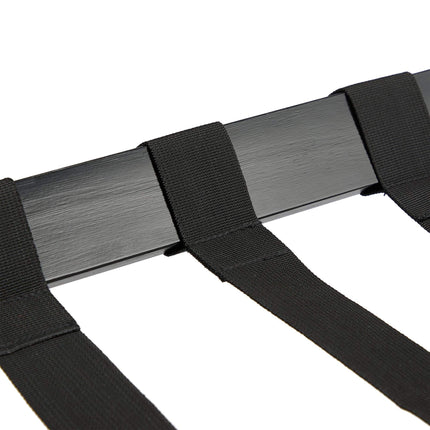 Black bamboo suitcase rack