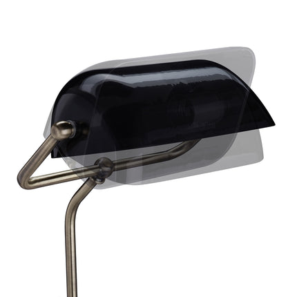Black banker lamp