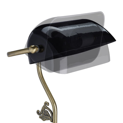 Black banker lamp