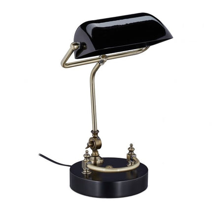 Black banker lamp