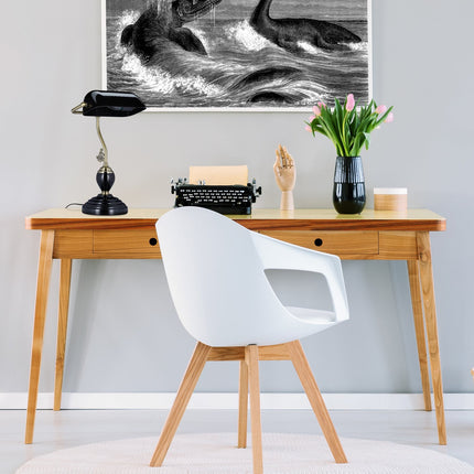 Black banker lamp