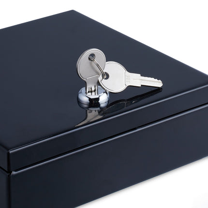 Black cash box with 2 keys
