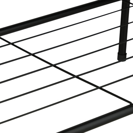 Black clothes hanger 2 shelves