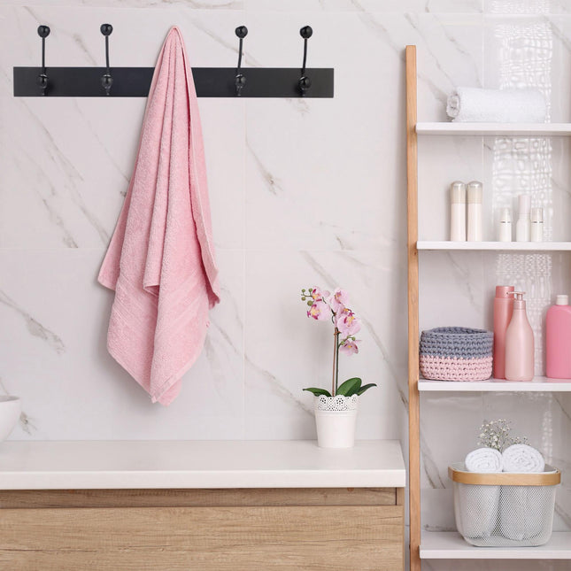 Black coat hanger with 5 hooks