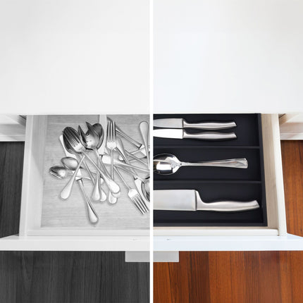 Black cutlery tray 6 compartments