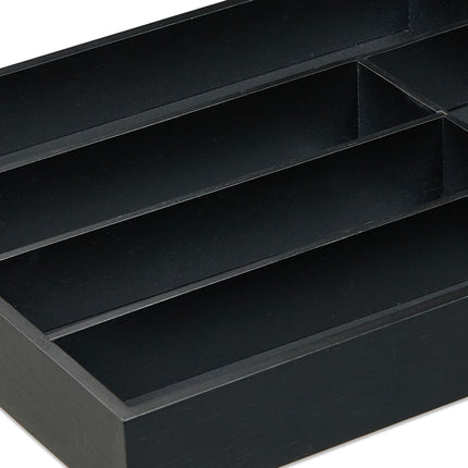 Black cutlery tray 6 compartments