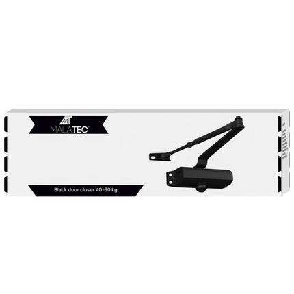 Black door closer 40-60 kg