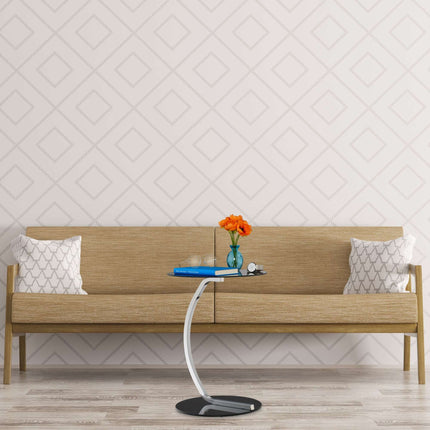 Black glass side table