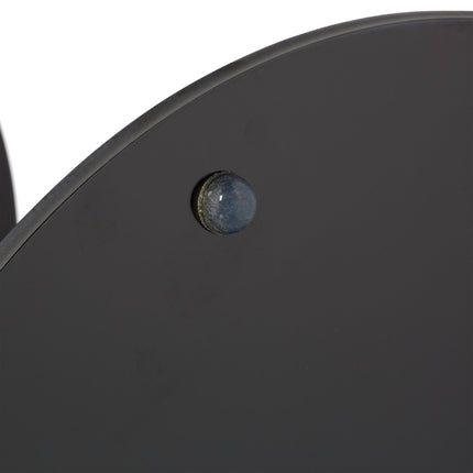 Black glass side table