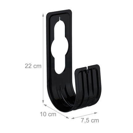 Black hose holder set of 4
