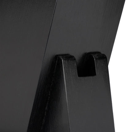 Black knife block with straw