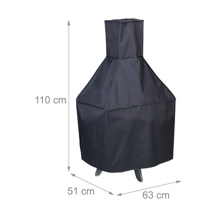Black lid for terrace stove 110 cm
