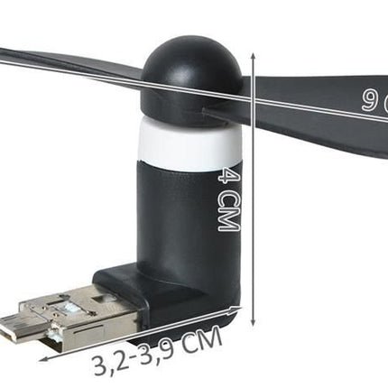 Black micro USB fan