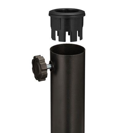 Black parasol stand