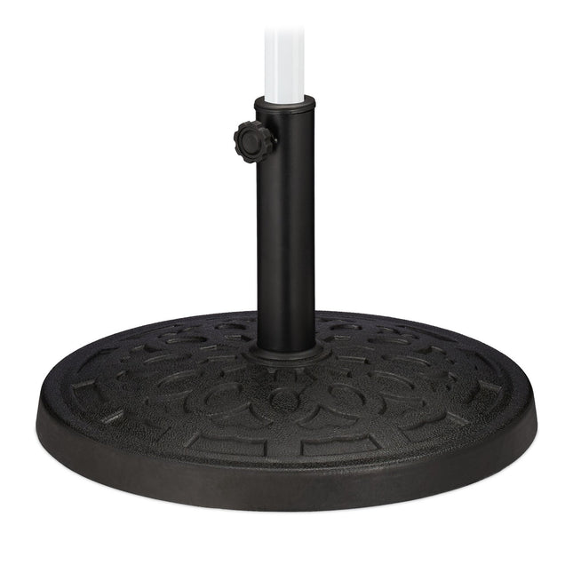 Black parasol stand