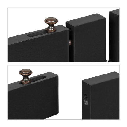 Black security gate with door 70 cm