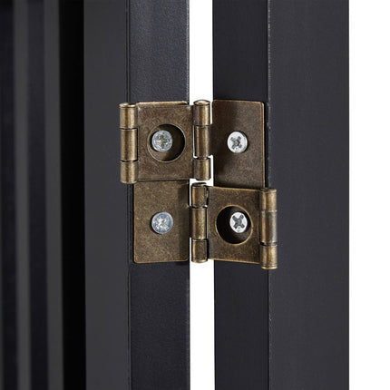 Black security gate with door 92 cm