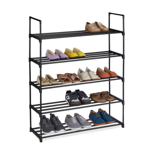 Black shoe shelf
