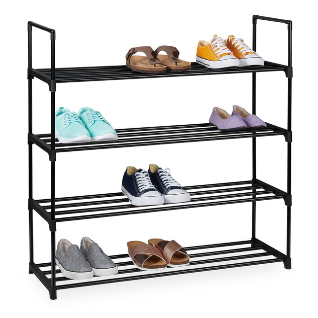 Black shoe shelf