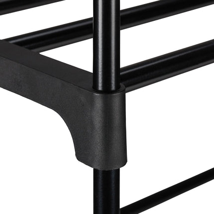 Black shoe shelf