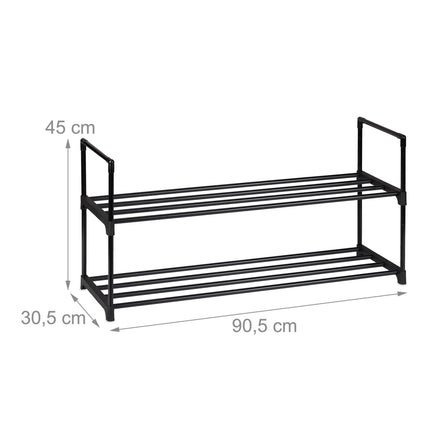 Black shoe shelf