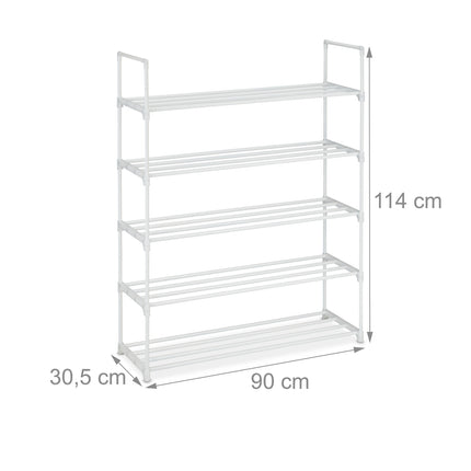 Black shoe shelf