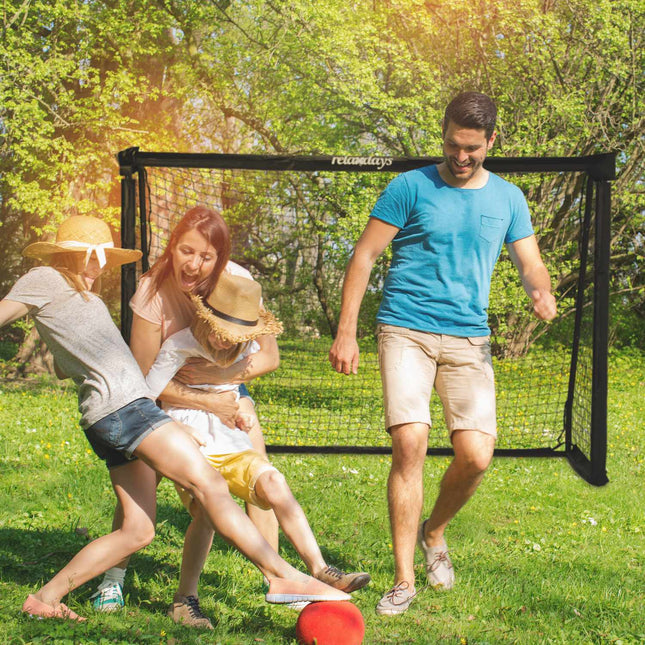 Zwart voetbaldoel 120 x 180 cm