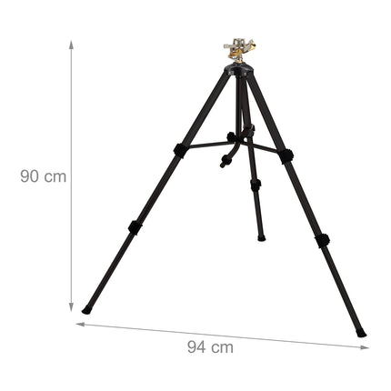 Black sprinkler with metal stand