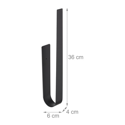 Black stainless steel towel rail