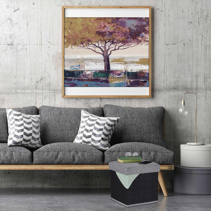 Black stool with storage space