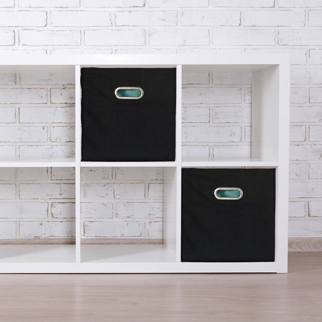 Black storage box in set of 2