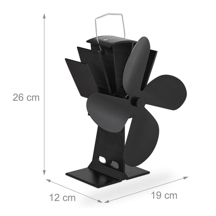 Black stove fan without electricity