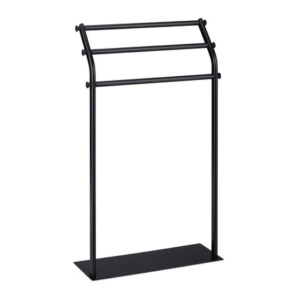Black towel rack with 3 bars
