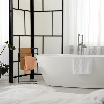 Black towel rail 3 rails