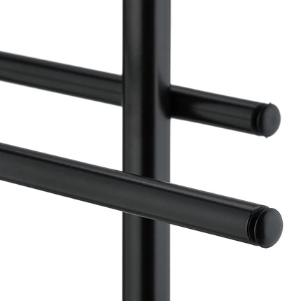 Black towel rail with 3 rails