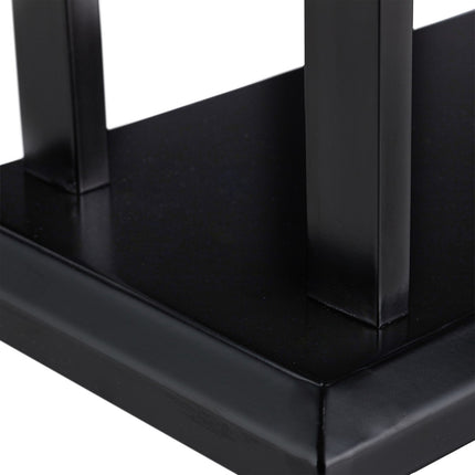 Black towel rail with two arms