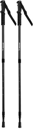 Black trekking poles + accessories - set of 2
