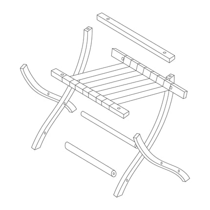 Black trunk rack with wall protection