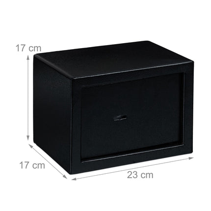 Black wall cabinet with key