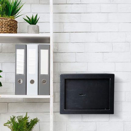 Black wall cabinet with key